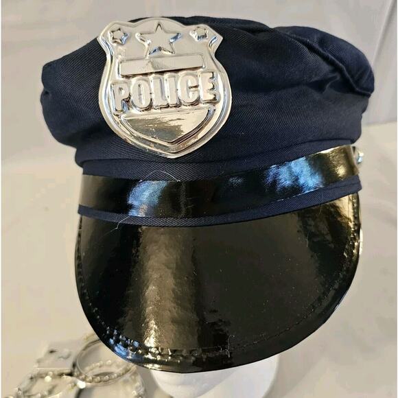 Classy COP Halloween Costume WOMENS Lady Police Officer, Handcuffs, Badge, Hat - Picture 8 of 13